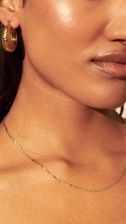 Sloane | Vergulde Hoepel Oorbellen