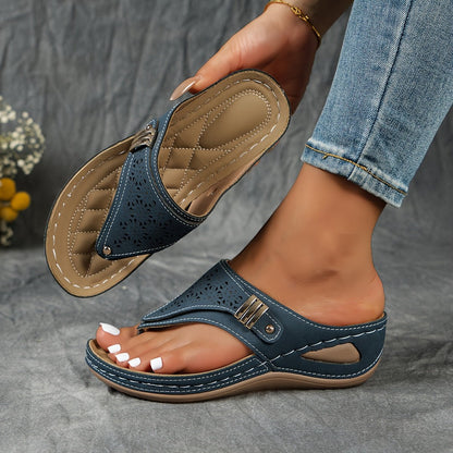 Sandalen met verhoogde hak I Justine |
