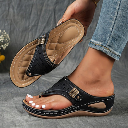 Sandalen met verhoogde hak I Justine |