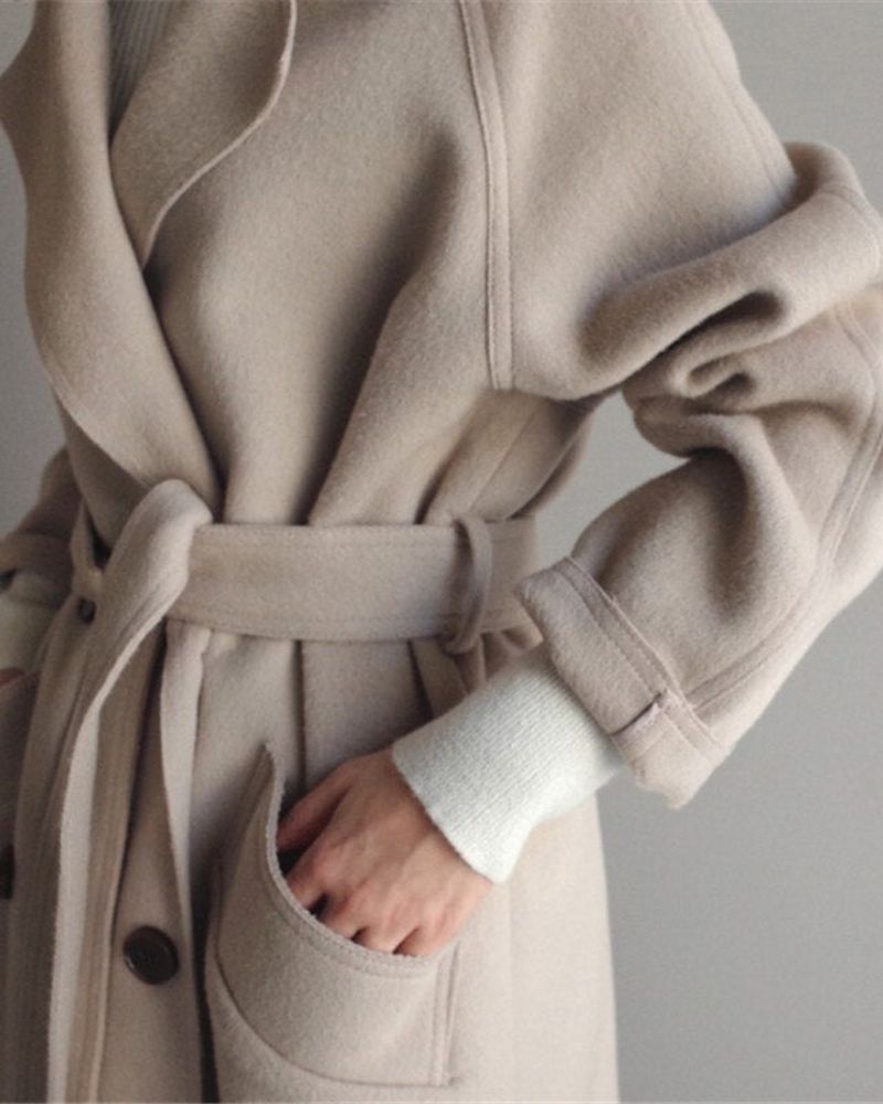 LEMIA - Elegante lange mantel