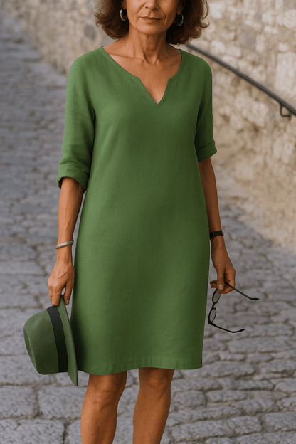 Elegante V-hals jurk I Lisanne I