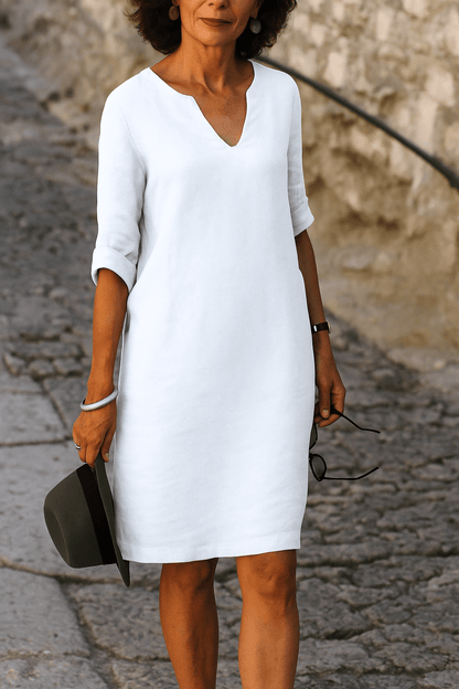 Elegante V-hals jurk I Lisanne I