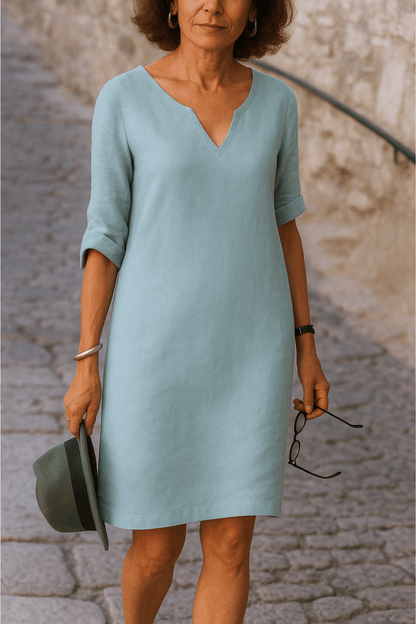 Elegante V-hals jurk I Lisanne I